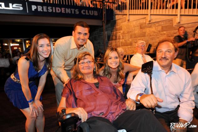 Ryan Zimmerman surrounded by future sister-in-law Lindsey Downen, mother Cheryl, fiancé Heather Downen, and father Keith.